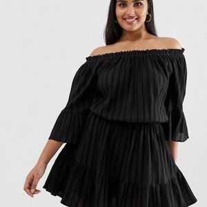 ASOS off shoulder black dress size 12
